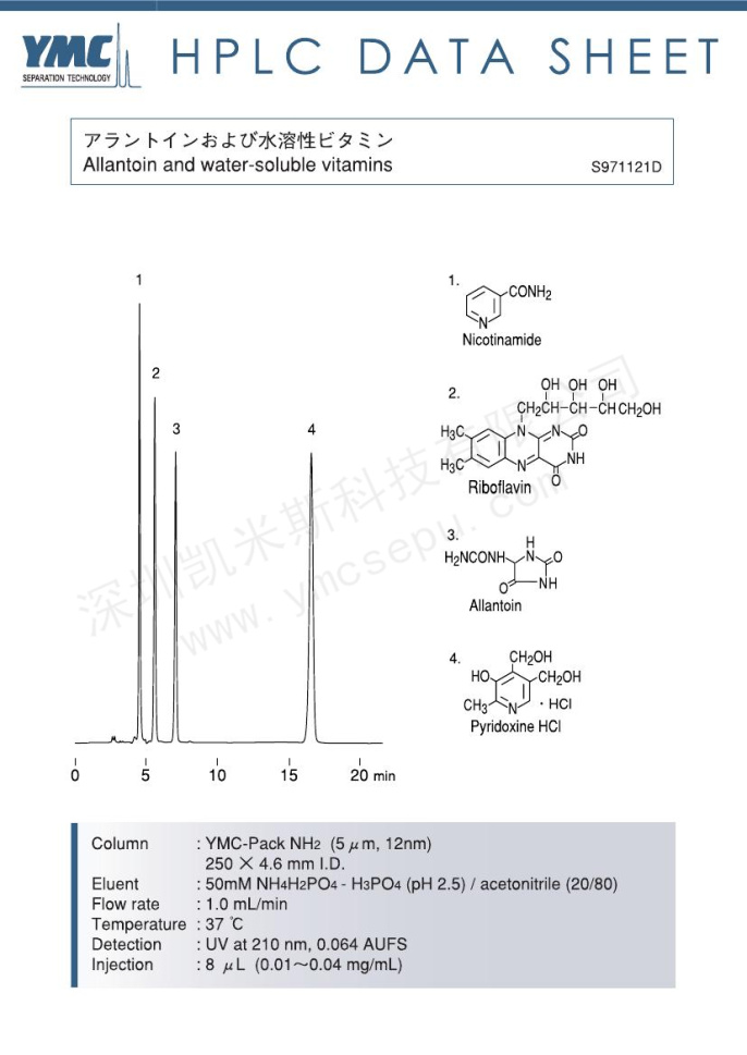 HPLC检测尿囊素和水溶性维生素 HPLC检测尿囊素和水溶性维生素